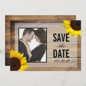 Save The Date Sunflower Enregistrer l'invitation Date (Devant / Derrière)