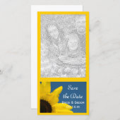 Save The Date Sunflower et Blue Sky Wedding Enregistrer la date (Devant / Derrière)