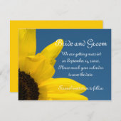 Save The Date Sunflower et Blue Sky Wedding Enregistrer la date (Devant / Derrière)