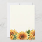 Save The Date Sunflower rustic boho summer gardern ivory wedding (Dos)