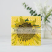 Save The Date Sunflower Sauvez la date avec des points (Debout devant)