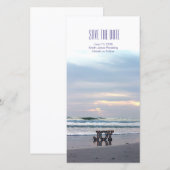 Save The Date Sunset Beach Enregistrer la date (Devant / Derrière)
