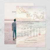 Save The Date Sunset Beach Wedding (Devant / Derrière)