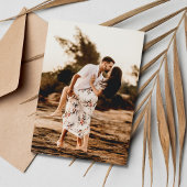 Save The Date Sunset Beach Wedding Photo Enregistrer la date