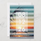 Save The Date Sunset Beach Wedding Photo Enregistrer la date (Devant)