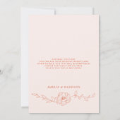 Save The Date Sunset Orange Mariage élégant (Dos)