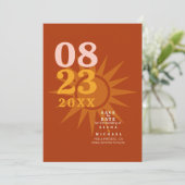 Save The Date Sunshine Typography Mariage Photo Brick ID1048 (Debout devant)