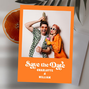 Save The Date Super coloré À damiers unique rétro Mariage
