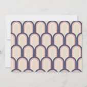 Save The Date Super Retro les années 70 Beige Marine Bleu (Dos)