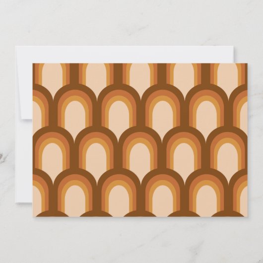 Save The Date Super Retro les années 70 Terre Brown Neutrals Mod (Dos)