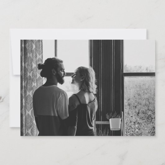 Save The Date Super Retro Mod Unique rose Jaune Photo (Dos)