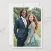 Save The Date Superbe Boho Translucide Oval Exubérant Vert (Dos)