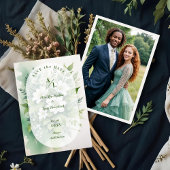 Save The Date Superbe Boho Translucide Oval Exubérant Vert