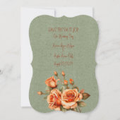 Save The Date Superbe Bouquet Mariage orange et vert (Devant)