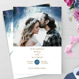 Save The Date Superposition de la photo céleste, Mariage du jard