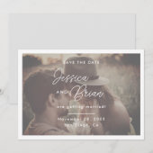 Save The Date Superposition de photo de mariage à l'écriture élé (Devant / Derrière)