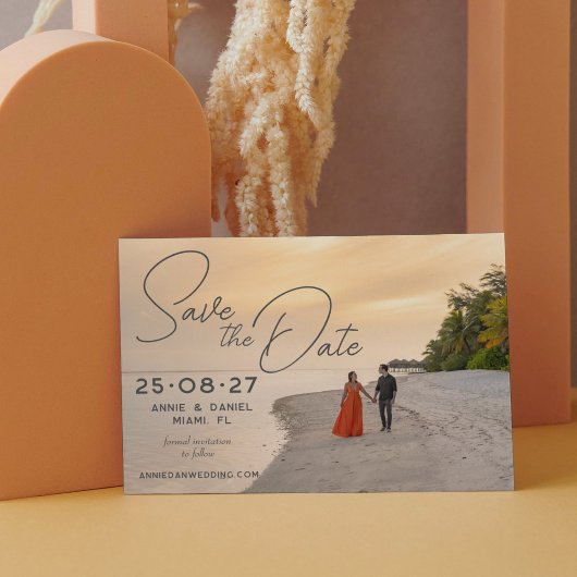 Save The Date Superposition de photos de mariage de destination 