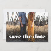 Save The Date Superposition de typographie blanche moderne et gr (Devant)