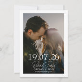 Save The Date Superposition de typographie photo moderne pour ma (Devant)