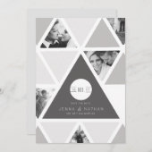 Save The Date Superposition du triangle urbain | Moderne Enregis (Devant / Derrière)