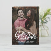 Save The Date Superposition photo lettre manuscrite blanche fant (Debout devant)