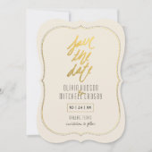 Save The Date Support brossé or Enregistrer la date (Devant)