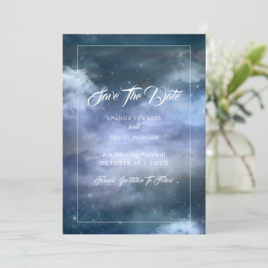 Save The Date Sur Cloud Neuf Mariage (Debout devant)