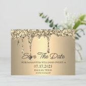 Save The Date Sweet 16 Anniversaire Soirée Gold Parties scintill (Debout devant)