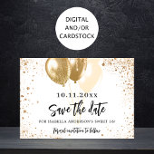 Save The Date Sweet 16 Ballons d'or blanc parties scintillant fê