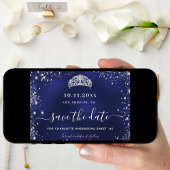 Save The Date Sweet 16 marine bleu argent parties scintillant ti