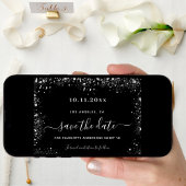 Save The Date Sweet 16 parties scintillant argent noir enregistr