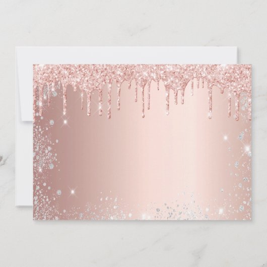 Save The Date Sweet 16 rose or parties scintillant photo (Dos)