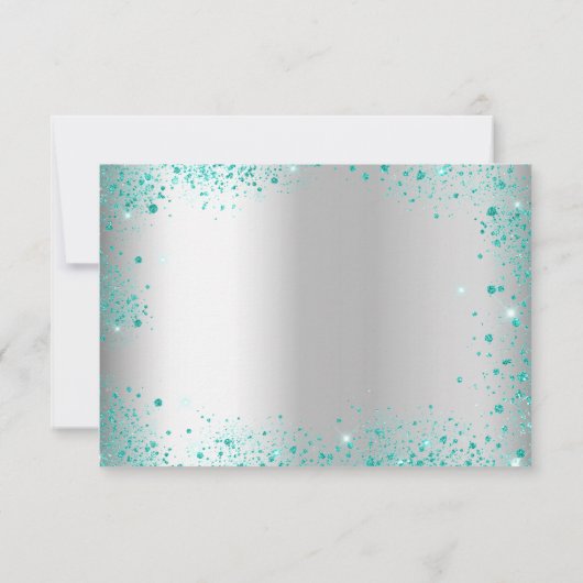 Save The Date Sweet 16 turquoises ballons de parties scintillant (Dos)