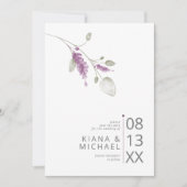 Save The Date Sweet Floral Arch Mariage Lilac ID998 (Devant)