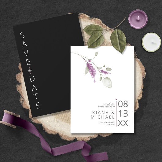 Save The Date Sweet Floral Arch Mariage Lilac ID998