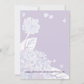 Save The Date Sweet Hydrangeas Mariage Enregistrer la date Invit (Dos)