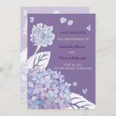 Save The Date Sweet Hydrangeas Mariage Enregistrer la date Invit (Devant / Derrière)