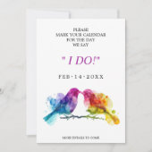 Save The Date Sweet LGBTQ+ Aiguilles arc-en-ciel (Devant)