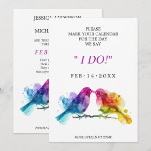 Save The Date Sweet LGBTQ+ Aiguilles arc-en-ciel