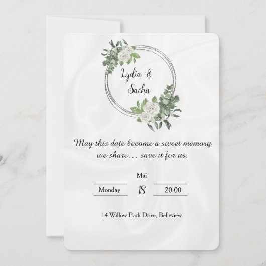 Save the Date – Sweet Memory Invitation Kaart (Voorkant)