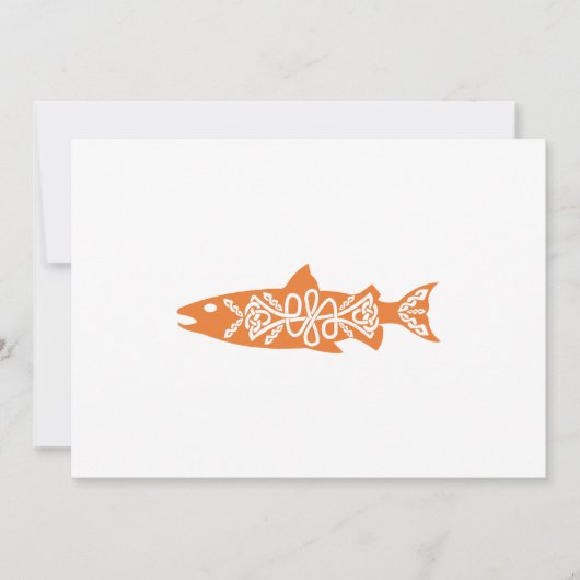 Save The Date Symbole celtique Saumon Saumon Poisson Océan Idée  (Devant)