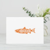 Save The Date Symbole celtique Saumon Saumon Poisson Océan Idée  (Debout devant)