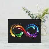 Save The Date Symbole de l'infini des comètes arc-en-ciel (Debout devant)