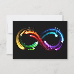 Save The Date Symbole de l'infini des comètes arc-en-ciel