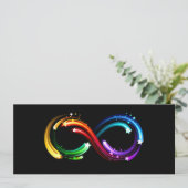Save The Date Symbole de l'infini des comètes arc-en-ciel (Debout devant)