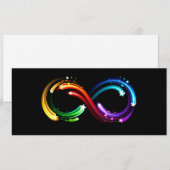 Save The Date Symbole de l'infini des comètes arc-en-ciel (Devant / Derrière)