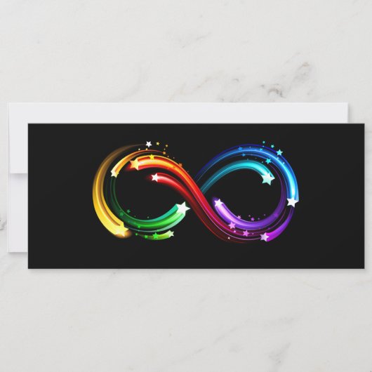 Save The Date Symbole de l'infini des comètes arc-en-ciel (Devant)