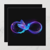 Save The Date Symbole de Neon Infinity par Glowing Hummingbird (Devant / Derrière)