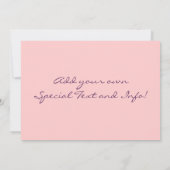 Save The Date Symbole de paix Pretty Pink (Dos)