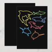 Save The Date Symbole de requin - Cadeaux adorés de requins mign (Devant / Derrière)
